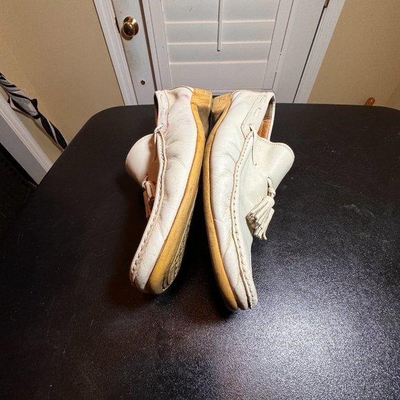 Bally size 9.5 cream mens leather shoes with tassels main image 4